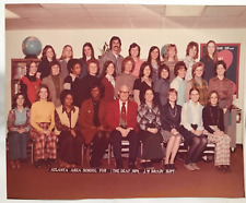 Atlanta Area School for the Deaf 1974 CLASS PHOTO -JW Brady Supt +names, 8