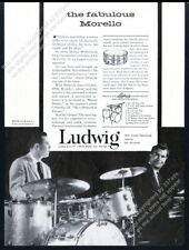 1962 Joe Morello Dave Brubeck photo Ludwig drums drum set kit vintage print ad picture