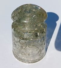 Vtg ARMSTRONG'S Clear Crackle Glass Insulator ~ Made In U.S.A. 31 49 