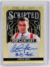 2024 LEAF Pop Century CHARLIE SHEEN * 1/1 * GOLD AUTO ‘Scripted’ BUD FOX  picture
