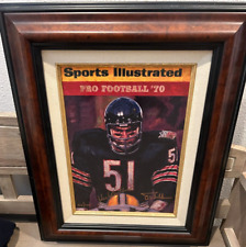 Chicago Bears DICK BUTKUS AUTOGRAPH Canvas FRAMED PRINT 133/175 picture