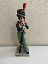 Vtg Friedrich Wilhelm Wessel German Porcelain Military Figurine French Grenadier picture