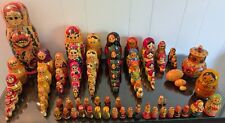 ENTIRE COLLECTION OF VINTAGE RUSSIAN MATRYOSHKA NESTING DOLLS - 85 Pieces RARE picture