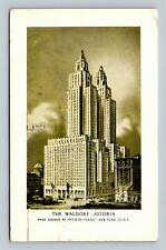 Waldorf Astoria Hotel, Park Ave, Antique, New York City c1953Souvenir Postcard picture