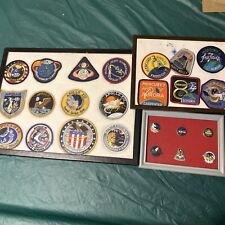 Framed Original NASA Flight Used Patches And Pins  picture