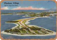 Metal Sign - Massachusetts Postcard - Mashnee Village, Bourne, Cape Cod, Mass. picture