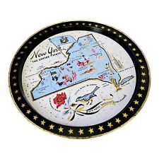 Vintage 50's New York State Souvenir  Metal Serving Tray / Collectibles/ Decor picture