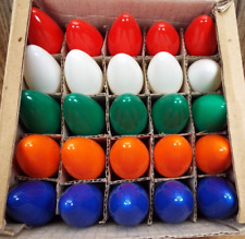 Vintage 25 NOMA C9 Holiday Christmas MULTI COLOR REPLACEMENT Light Bulbs TESTED picture