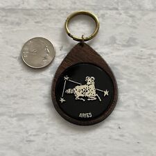 Aries Astrological Sign Horoscope Plastic Vintage Keychain Key Ring #44051 picture