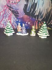 Vintage Byron Molds Ceramic Christmas Trees And Figures 1979 picture