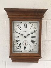 Vintage Howard Miller Clock Co. Wood Wall Clock Model No. 613-239 Works 18”x 13” picture