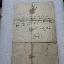 Antique Handwritten Letter From Snuffy Smith Cartoon Character Collectable Rare picture