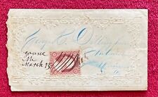 1850s POSTAL COVER & LETTER - GREENE, MAINE - NEGATIVE TEACHING EVALUATION picture