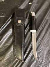 Vintage Buck 105 Fixed Blade Hunting Knife With Sheath  Made In U.S.A picture