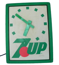 Vintage 7 Up Advertising Wall Clock Sign Electric Soda - Not Tested picture