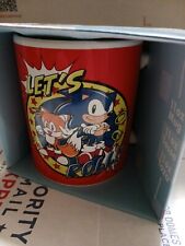 Sonic The Hedgehog Ceramic Mug Lets Roll Tails 11oz Sega Video Game Coffee picture