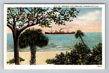 Panama City FL- Florida, Steamer Just Arriving, Antique, Vintage Postcard picture