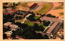 Rochester NY Edgerton Park Exposition Grounds Vtg Linen Postcard Aerial Air View picture