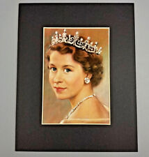 Vintage Postcard Queen Elizabeth II Photo Portrait  Matted picture