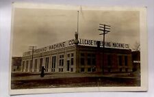 RPPC 1913 J.I. Case Threshing Machine Tractor  Building OOAK Postcard Racine WI picture