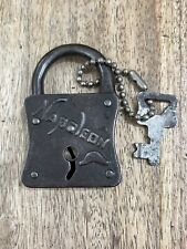Vintage Old Napoleon Padlock With Key Lock picture