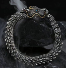 Rare Tibet Tibetan old Tibetan silver dragon bracelet Collection picture