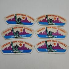 Lot Of 6 Vintage Greater New York Councils Boy Scouts Patches Bronx Queens  picture