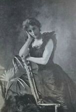1899 Vintage Magazine Illustration Actress Margaret Anglin picture
