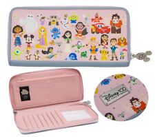 NEW Disney  100 Cute Character All-Over Print Zip-Around Wallet AU Seller picture