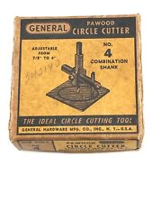Vintage General Pawood Circle Cutter No. 4 w/Box - Adjust 7/8