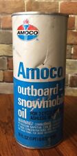 VINTAGE AMOCO OUTBOARD & SNOWMOBILE OIL 2 CYCLE FULL UNOPENED CARDBOARD SIDED picture
