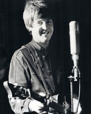 Paul McCartney gives his cheeky grin holding guitar 1960's Beatles 8x10 photo picture