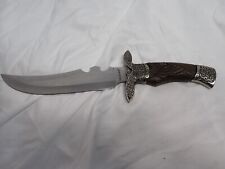 Very Nice Ornate Maxam Knife Fixed Blade Fancy and Clean 12.5