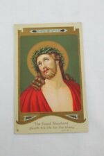 Vtg Postcard Good Shepherd Jesus Embossed Crown of Thorns Unused Series 317F picture