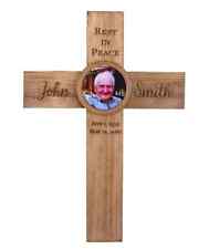 New Designer Photo Memorial Cross Personalized for Your Loved One Handmade Gift picture