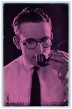 c1905 Harold Lloyd Arcade Card Actor With Pipe Unposted Antique Postcard picture