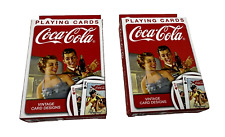 (2) Officially Licensed Coca Cola Vintage Ads Playing Cards - 54 Card Deck picture