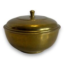 Fine Heavy Brass Round Lidded Box in the Asian Style ca. 20th century Korea picture