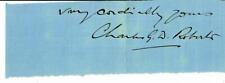 RARE “Father Of Canadian Poetry” Charles GD Roberts Cut Signature COA picture