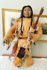 Native American Warrior Requa Doll Figurine 24 inch Vintage Museum Quality picture