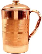 100% PURE COPPER 2 LITER PITCHER WITH AYURVEDIC HEALTH BENEFITS WATER JUG picture