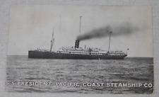 S.S. President Pacific Coast Steamship Company postcard picture