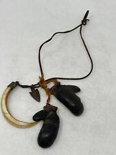VINTAGE WWII US VETERAN NECKLACE W/CLAW, BOXER GLOVES & ARROWHEAD PENDANTS picture