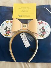 New Disney Dooney & and Bourke Sketch Mickey Minnie Mouse Ears Headband NWT 2024 picture