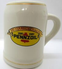 Vintage Ceramic Pennzoil 1889-1989 100 Years of Quality Employee Mug. picture
