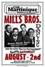 The Mills Brothers 1947 Club Martinique  Wildwood NJ POSTER - SIGN Gig Poster picture