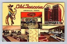 Amarillo TX-Texas, Old Tascosa, Hotel Herring Advertising Vintage c1947 Postcard picture