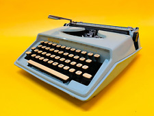 Typewriter TORPEDO Holiday Working Typewriter with Case Blue Typewriter Retro picture