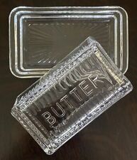 Vintage Clear Glass European Butter Dish picture