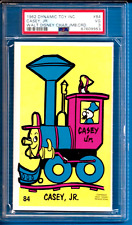 1962 Dynamic Toy Walt Disney Character Jumbo Card #84 Casey Jr. PSA 3 picture